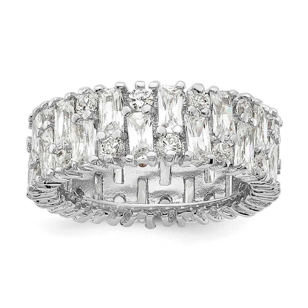Buy Designer Cheryl M Sterling Silver Rhodium-Plated CZ Ring - Stylish Value!