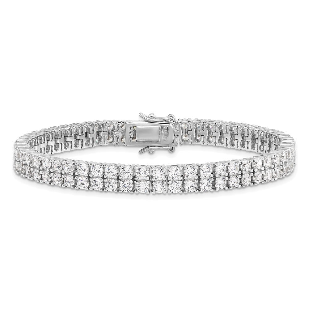 Shop Stylish 7.5-Inch Cheryl M Sterling Silver Tennis Bracelet with CZ, Luxury Look