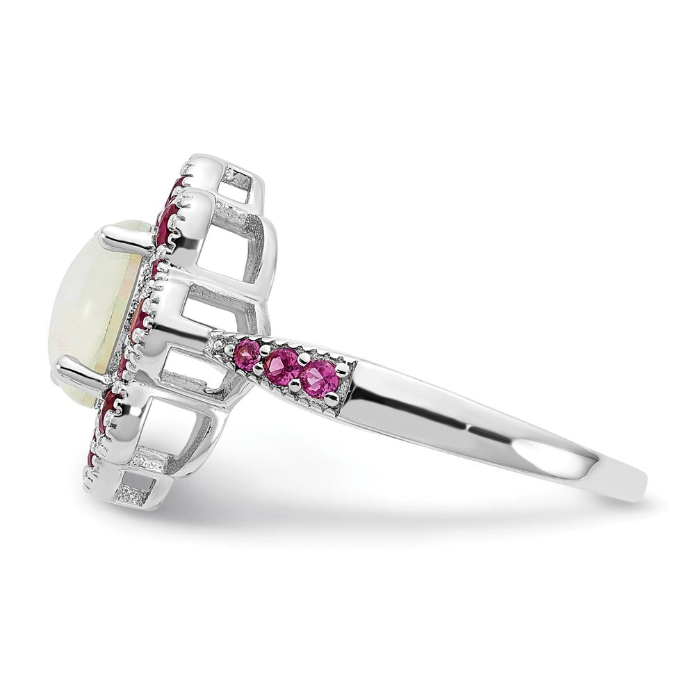 Shop Stylish Cheryl M Sterling Silver Ring with Lab-Created Opal, 14K Gold Accent