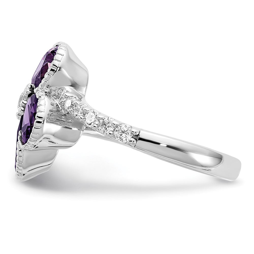 Shop High-Quality Cheryl M Sterling Silver Flower Ring with CZs | Stylish