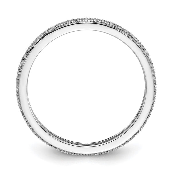 Rhodium-Plated Sterling Silver Eternity Ring - CZs