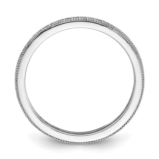 Buy Exclusive Rhodium-Plated Sterling Silver Eternity Ring with CZ, Stylish Design
