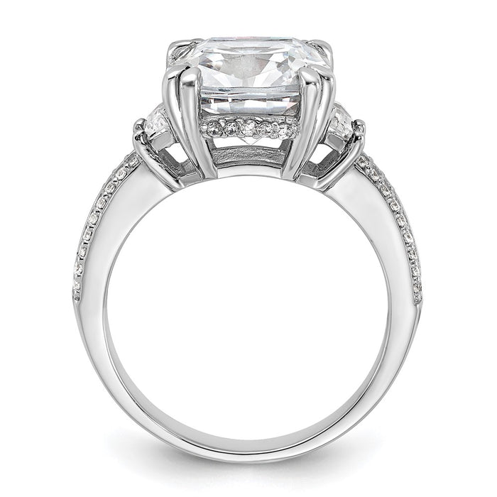 High-Quality Cheryl M Sterling Silver Rhodium-Plated CZ Ring - Stylish Design-2