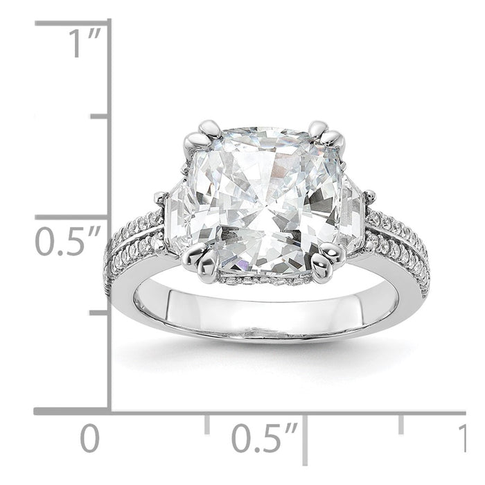 High-Quality Cheryl M Sterling Silver Rhodium-Plated CZ Ring - Stylish Design-5