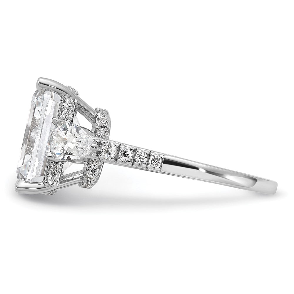 Shop Exclusive Cheryl M Sterling Silver Rhodium-Plated CZ Ring | Stylish Design