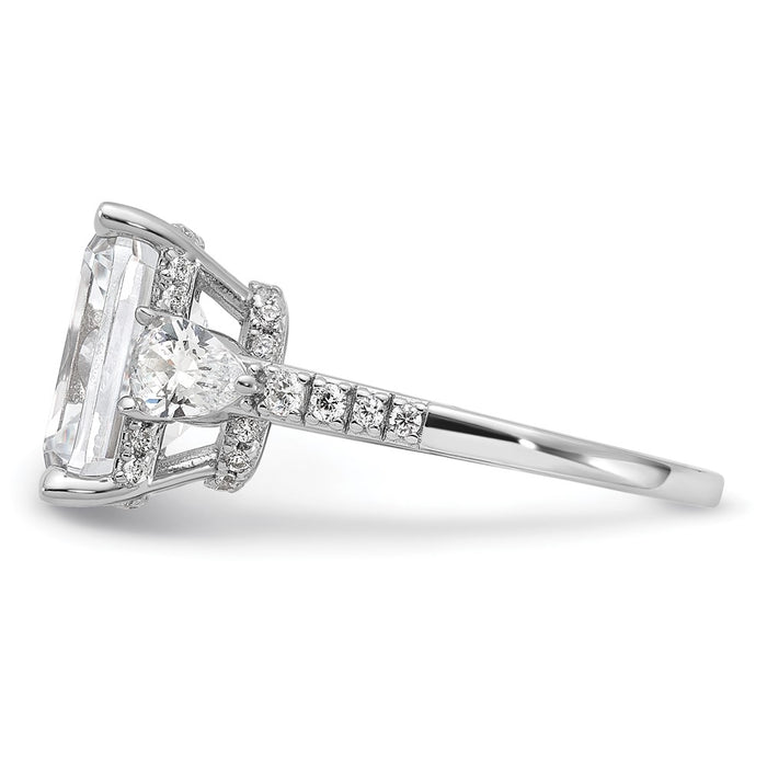 Shop Exclusive Cheryl M Sterling Silver Rhodium-Plated CZ Ring | Stylish Design-3