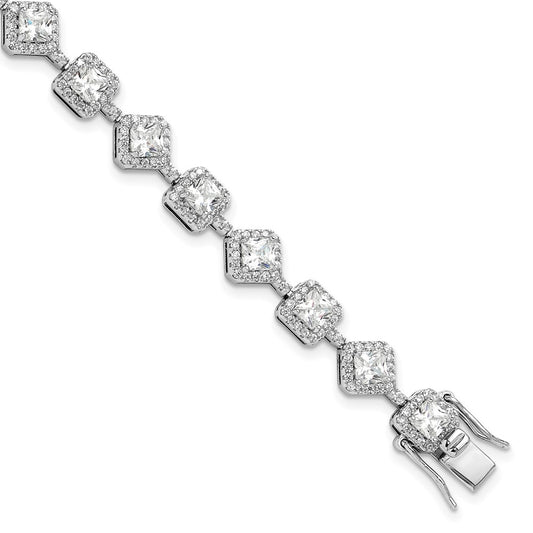 High-Quality Cheryl M Sterling Silver Bracelet 7.5" with CZ Stones - Stylish Value