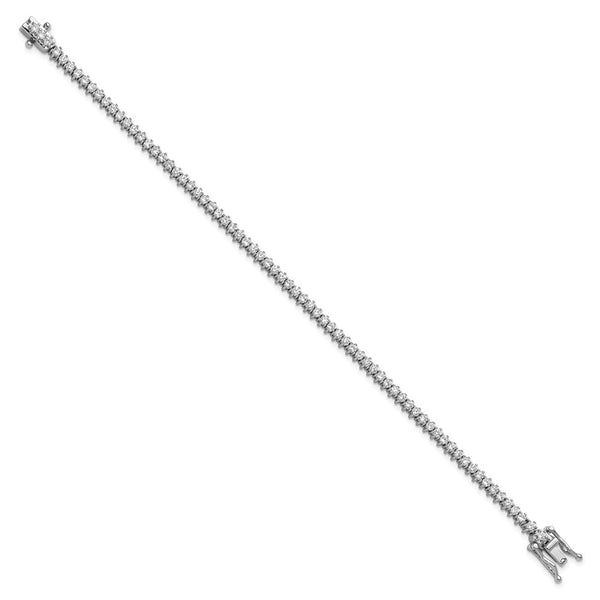 Cheryl M Polished CZ Tennis Bracelet - 7.5", Sterling Silver