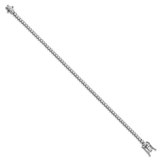 Shop Stylish Cheryl M Polished CZ Tennis Bracelet - 7.5", Sterling Silver