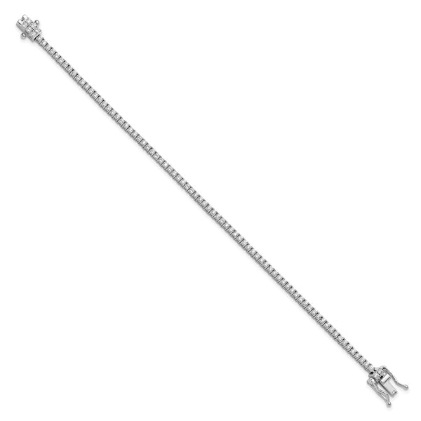 Sterling Silver CZ Tennis Bracelet - Rhodium Plated