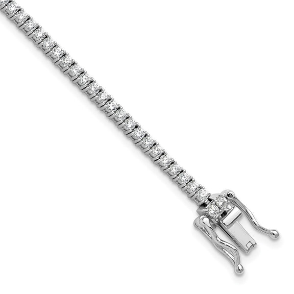 Sterling Silver CZ Tennis Bracelet - Rhodium Plated