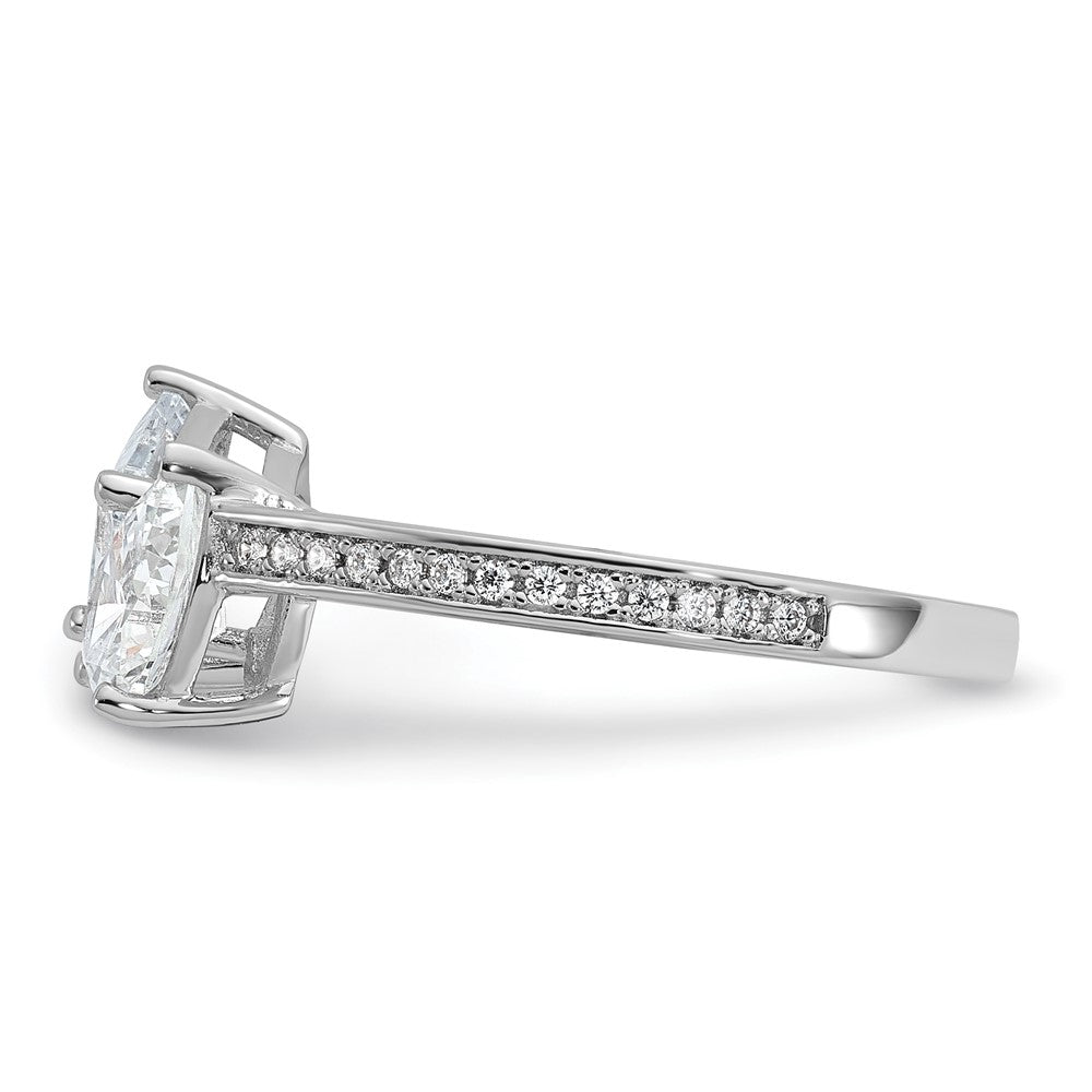 Buy Exclusive Cheryl M Rhodium-Plated Sterling Silver CZ Ring - Stylish Design