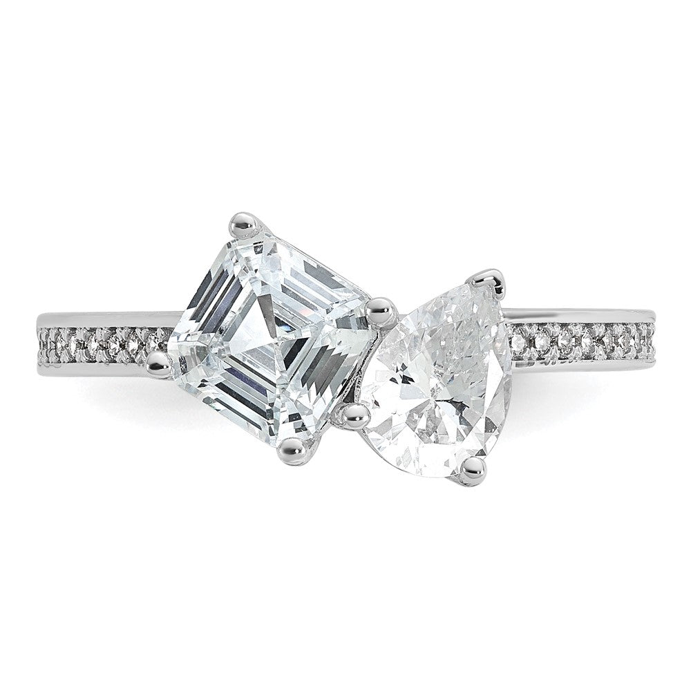 Buy Exclusive Cheryl M Rhodium-Plated Sterling Silver CZ Ring - Stylish Design