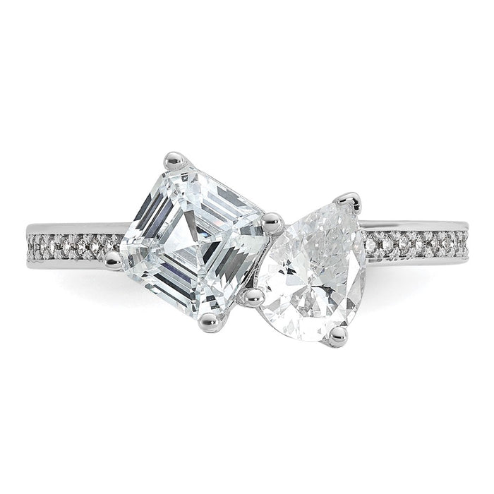 Buy Exclusive Cheryl M Rhodium-Plated Sterling Silver CZ Ring - Stylish Design-4