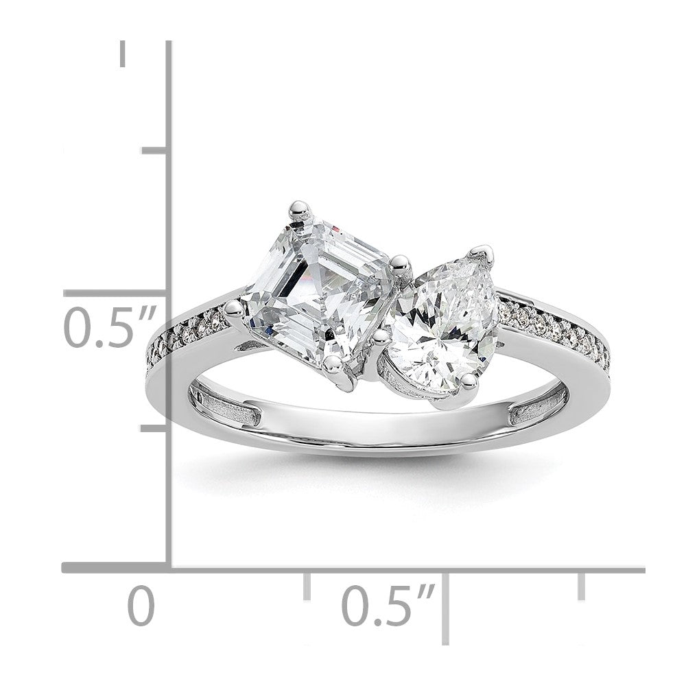 Buy Exclusive Cheryl M Rhodium-Plated Sterling Silver CZ Ring - Stylish Design