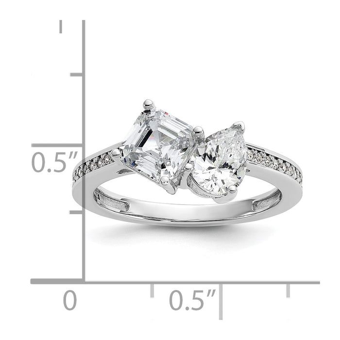 Buy Exclusive Cheryl M Rhodium-Plated Sterling Silver CZ Ring - Stylish Design-5