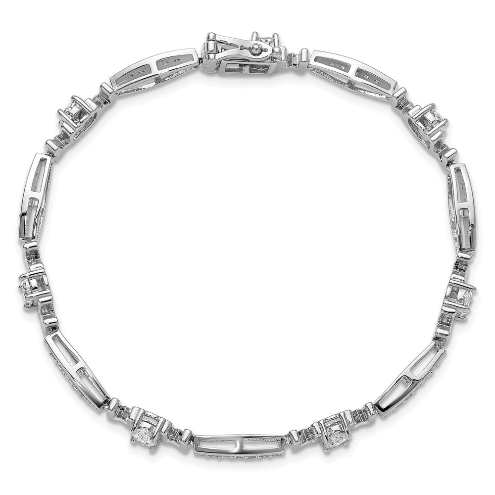 Exclusive Cheryl M 7.5" Sterling Silver CZ Bracelet for Moms - Stylish & Affordable