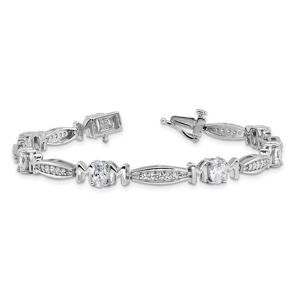 Exclusive Cheryl M 7.5" Sterling Silver CZ Bracelet for Moms - Stylish & Affordable
