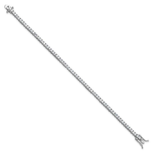 Exclusive Cheryl M CZ Tennis Bracelet, 7.5", Rhodium-Plated Sterling Silver - Stylish Value!