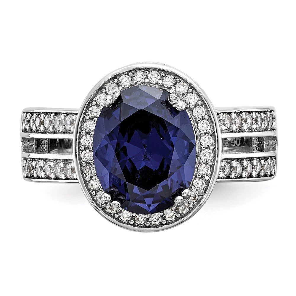 Buy Exclusive Rhodium-Plated Sterling Silver Halo Ring, 14K Gold Style, Stylish CZs