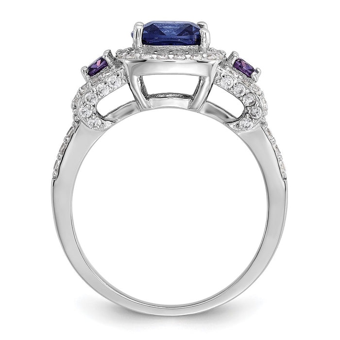 Buy High-Quality Cheryl M Sterling Silver Halo Ring with CZ Accents - Stylish Value!-2