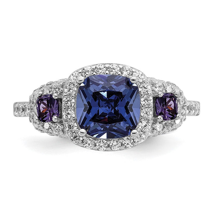 Buy Exclusive Cheryl M Sterling Silver Halo Ring | Stylish Rhodium-Plated CZ-4