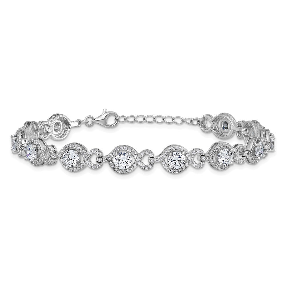 High-Quality Cheryl M Sterling Silver CZ Bracelet | Stylish 1-Inch Extension
