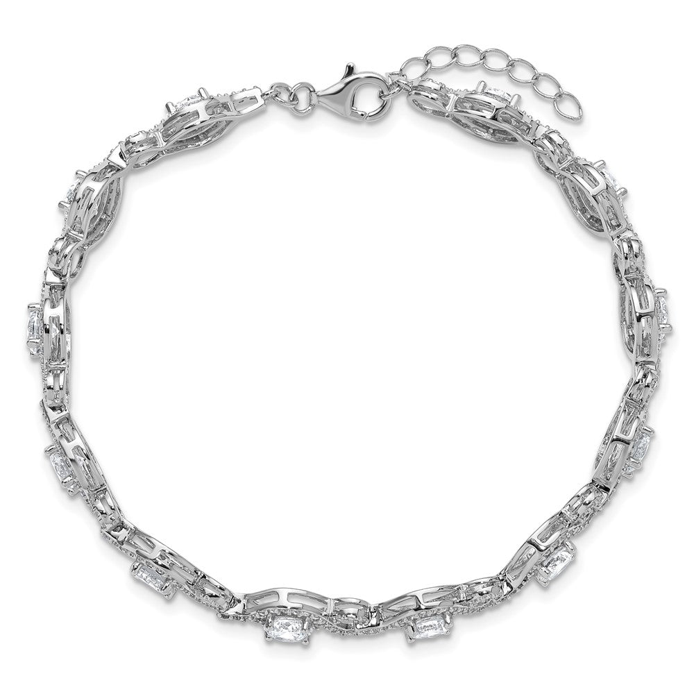 High-Quality Cheryl M Sterling Silver CZ Bracelet | Stylish 1-Inch Extension