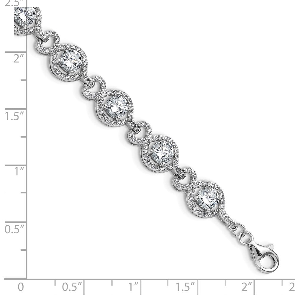 High-Quality Cheryl M Sterling Silver CZ Bracelet | Stylish 1-Inch Extension