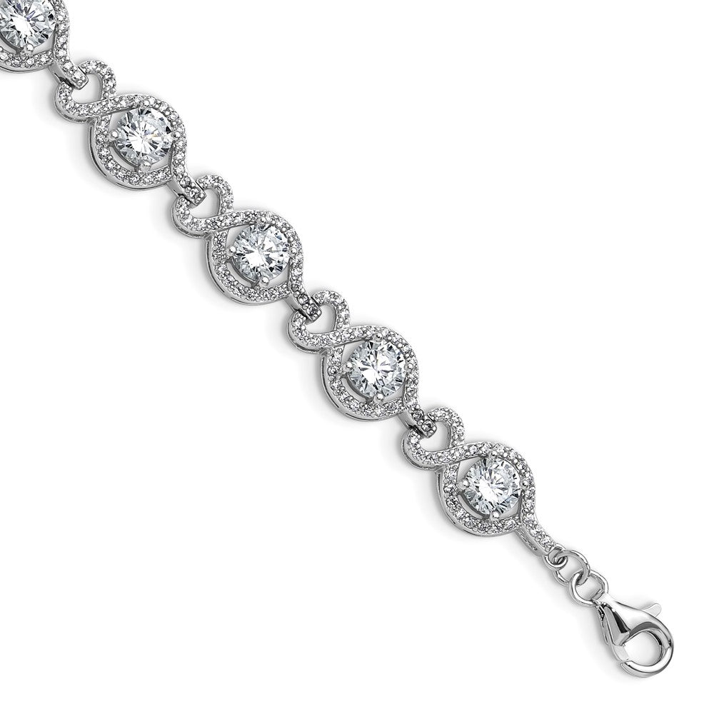 High-Quality Cheryl M Sterling Silver CZ Bracelet | Stylish 1-Inch Extension