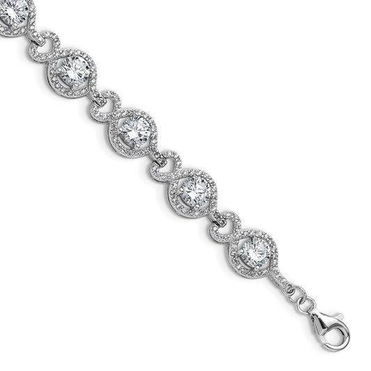 High-Quality Cheryl M Sterling Silver CZ Bracelet | Stylish 1-Inch Extension