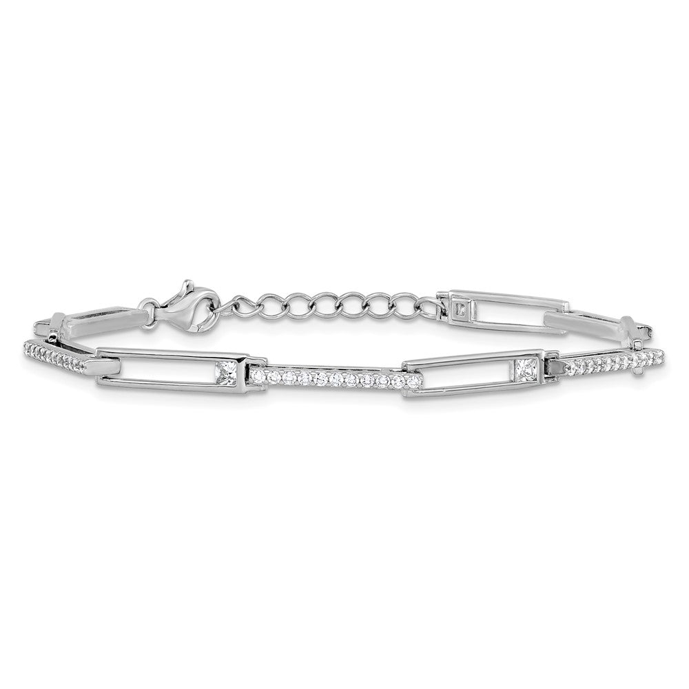 Buy Exclusive Cheryl M Polished CZ Bracelet in Sterling Silver - Stylish 1-Inch Extension