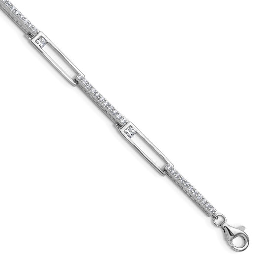 Buy Exclusive Cheryl M Polished CZ Bracelet in Sterling Silver - Stylish 1-Inch Extension