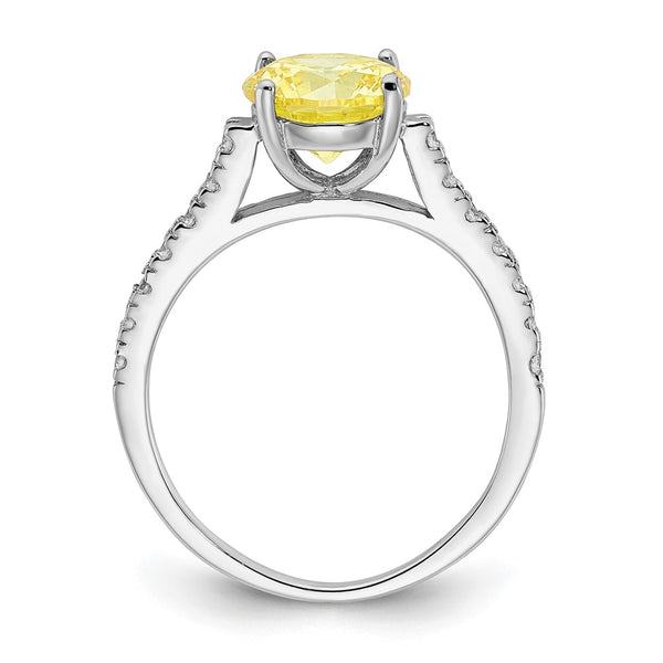 Cheryl M Polished Sterling Silver Ring with CZ Accents