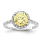 Exclusive Cheryl M Sterling Silver Rhodium-Plated Halo Ring - Stylish CZ Gem-2