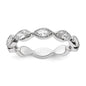 Shop Stylish Cheryl M Polished Rhodium-Plated Sterling Silver CZ Ring, 14K Value-1
