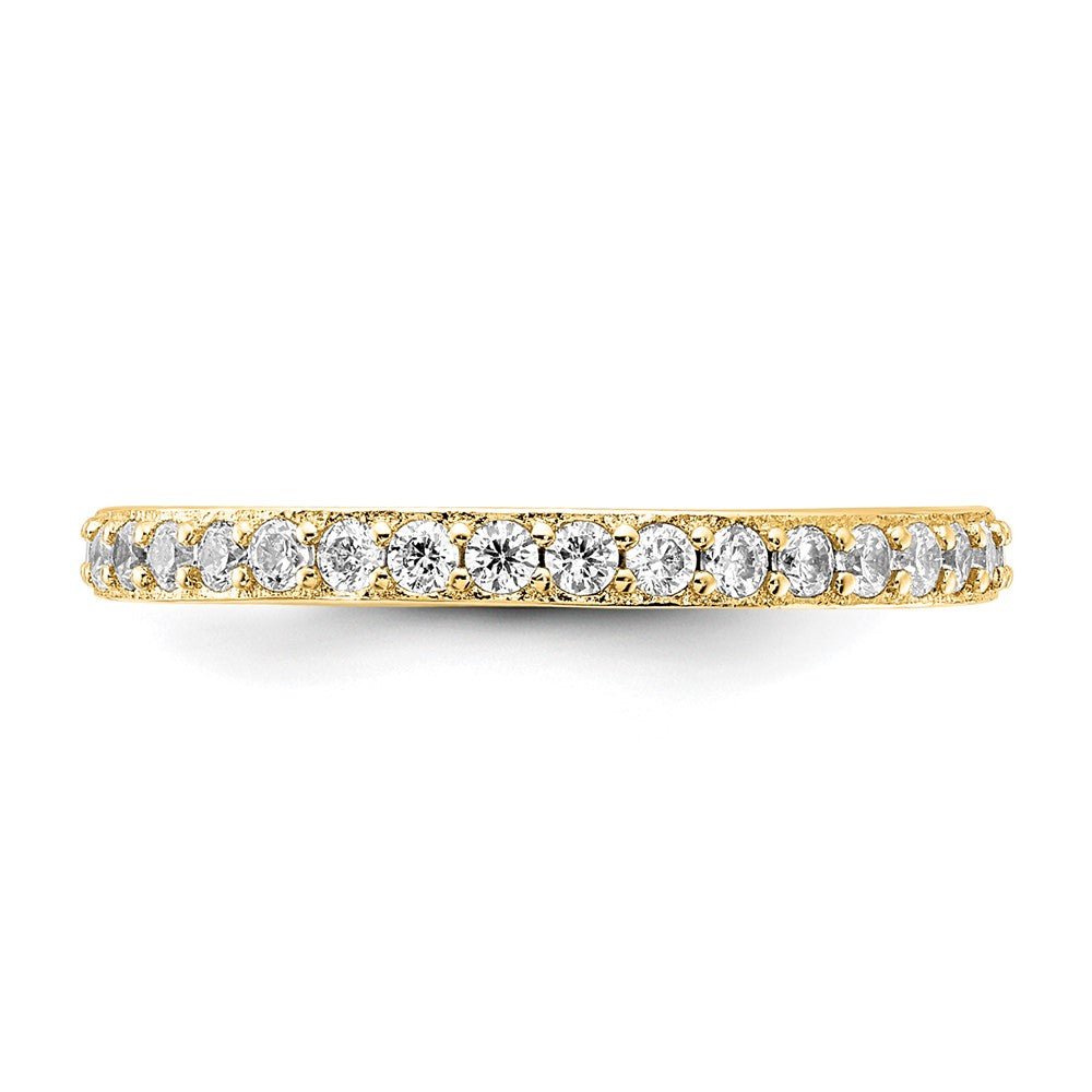Shop Stylish Cheryl M Polished CZ Eternity Ring: 14K Gold Plated, Silver, Affordable