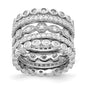 Buy High-Quality Cheryl M 5-Piece Eternity Ring Set in Sterling Silver, Stylish CZs-1