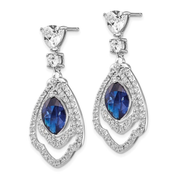 Cheryl M Sterling Silver Rhodium-Plated Dangle Earrings - 1.5"