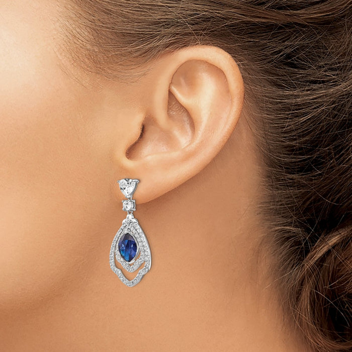 Buy Stylish Cheryl M Sterling Silver Rhodium-Plated Dangle Earrings - 1.5"-3