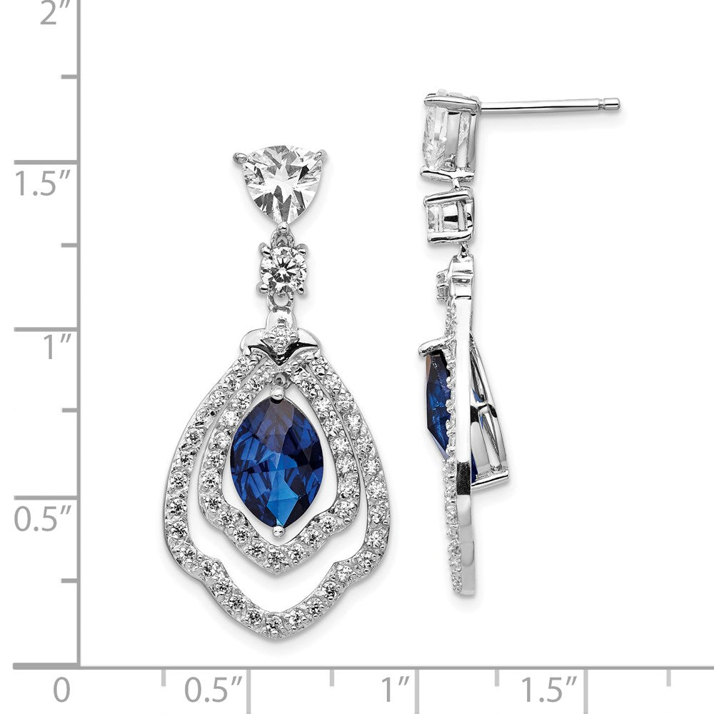 Buy Stylish Cheryl M Sterling Silver Rhodium-Plated Dangle Earrings - 1.5"