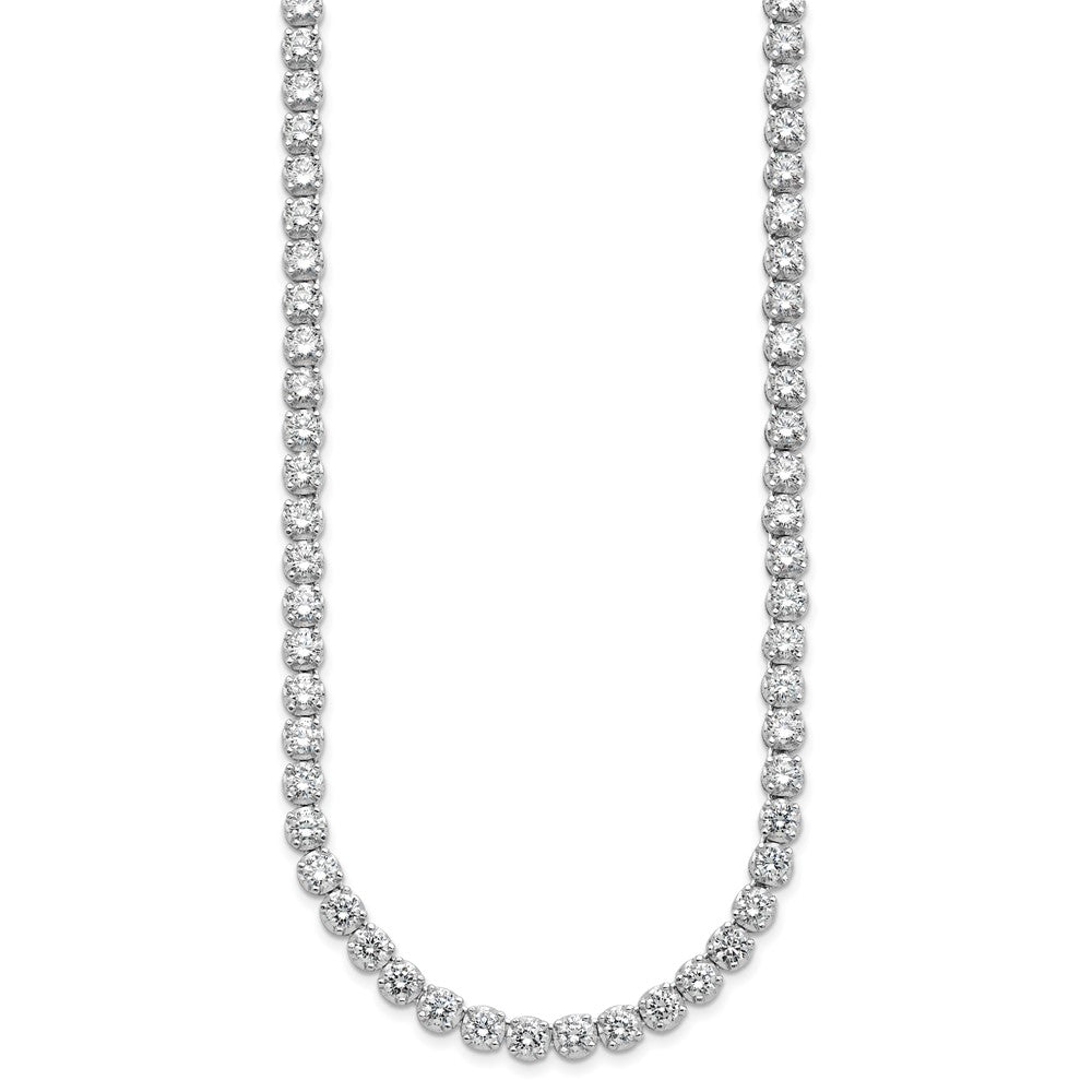 Buy Cheryl M 18-Inch Sterling Silver Necklace, Rhodium-Plated, Stylish CZs