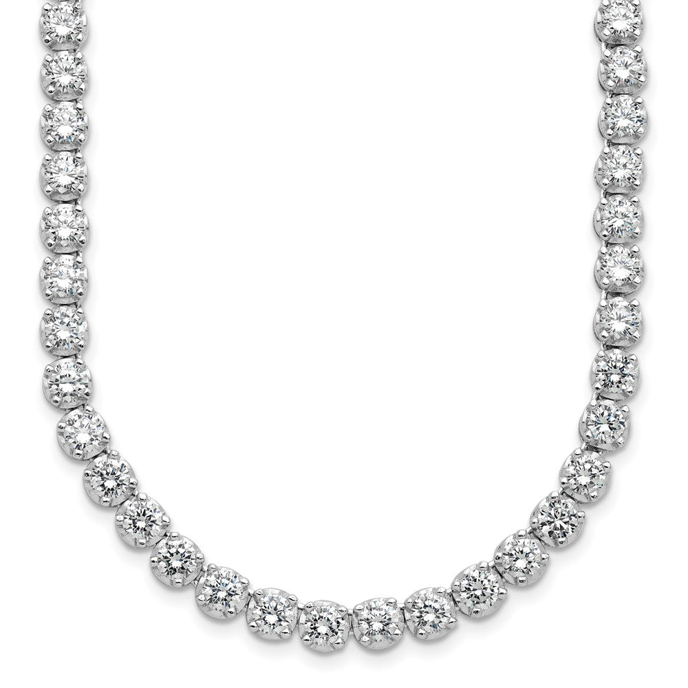 Buy Cheryl M 18-Inch Sterling Silver Necklace, Rhodium-Plated, Stylish CZs