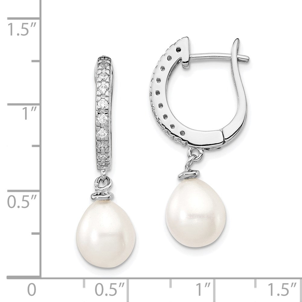 Buy Exclusive Sterling Silver Pearl & CZ Dangle Earrings - Stylish & Affordable