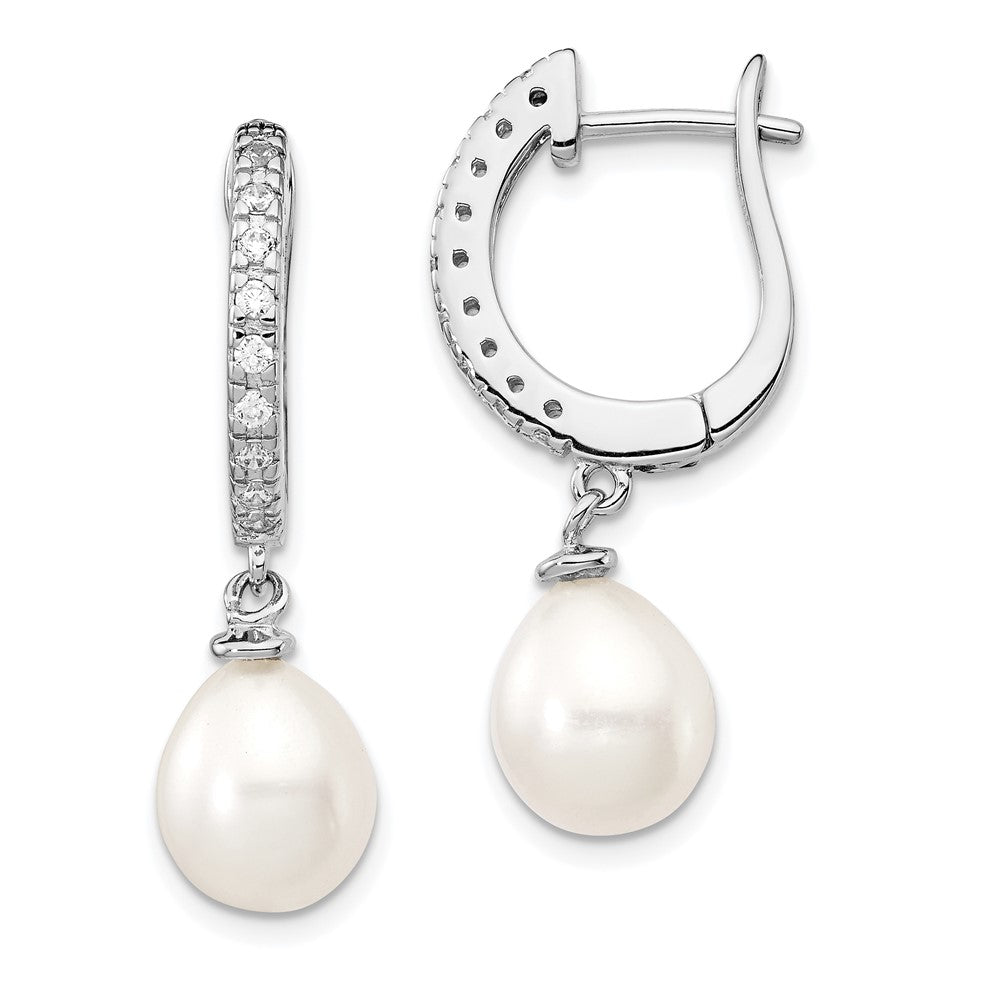 Buy Exclusive Sterling Silver Pearl & CZ Dangle Earrings - Stylish & Affordable