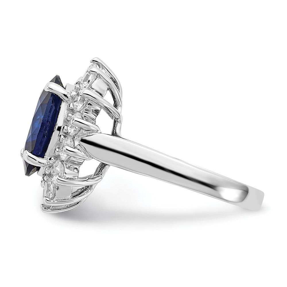 Shop Stylish Cheryl M Sterling Silver Halo Ring, 14K Rhodium-Plated, Value Gemstone