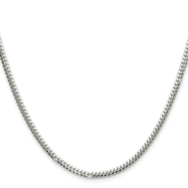 2.9mm Polished Sterling Silver Domed Curb Chain