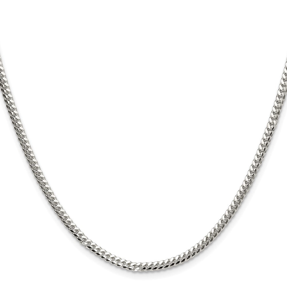High-Quality Polished Sterling Silver 2.9mm Domed Curb Chain - Stylish Value!
