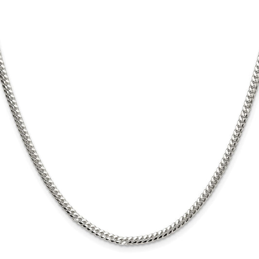 High-Quality Polished Sterling Silver 2.9mm Domed Curb Chain - Stylish Value!