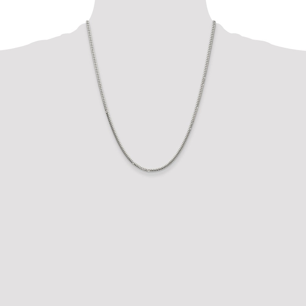 High-Quality 2.9mm Sterling Silver Domed Curb Chain - Stylish & Affordable!